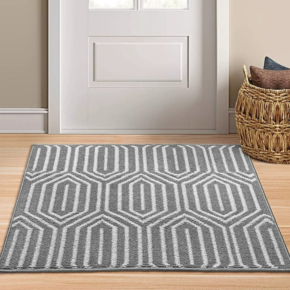 LuckyYoly Hope You Like Dog Hair Welcome Door Mat Machine Washable Rubber Backing Non Slip Entry Rug for Front Door/Garden/Kitchen/Bedroom 23.6x15.7 
